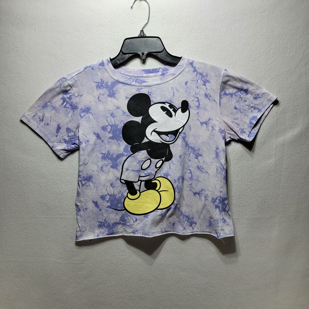 Vintage Disney Mickey Mouse T-Shirt Womens Small Purple Single Stitch 90s USA